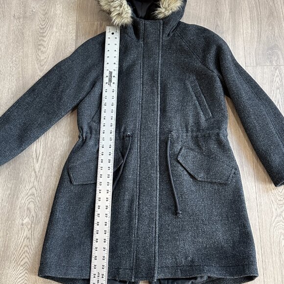 Madewell Vancouver Parka - Women's Medium - Wool Blend Anorak - Picture 10 of 14
